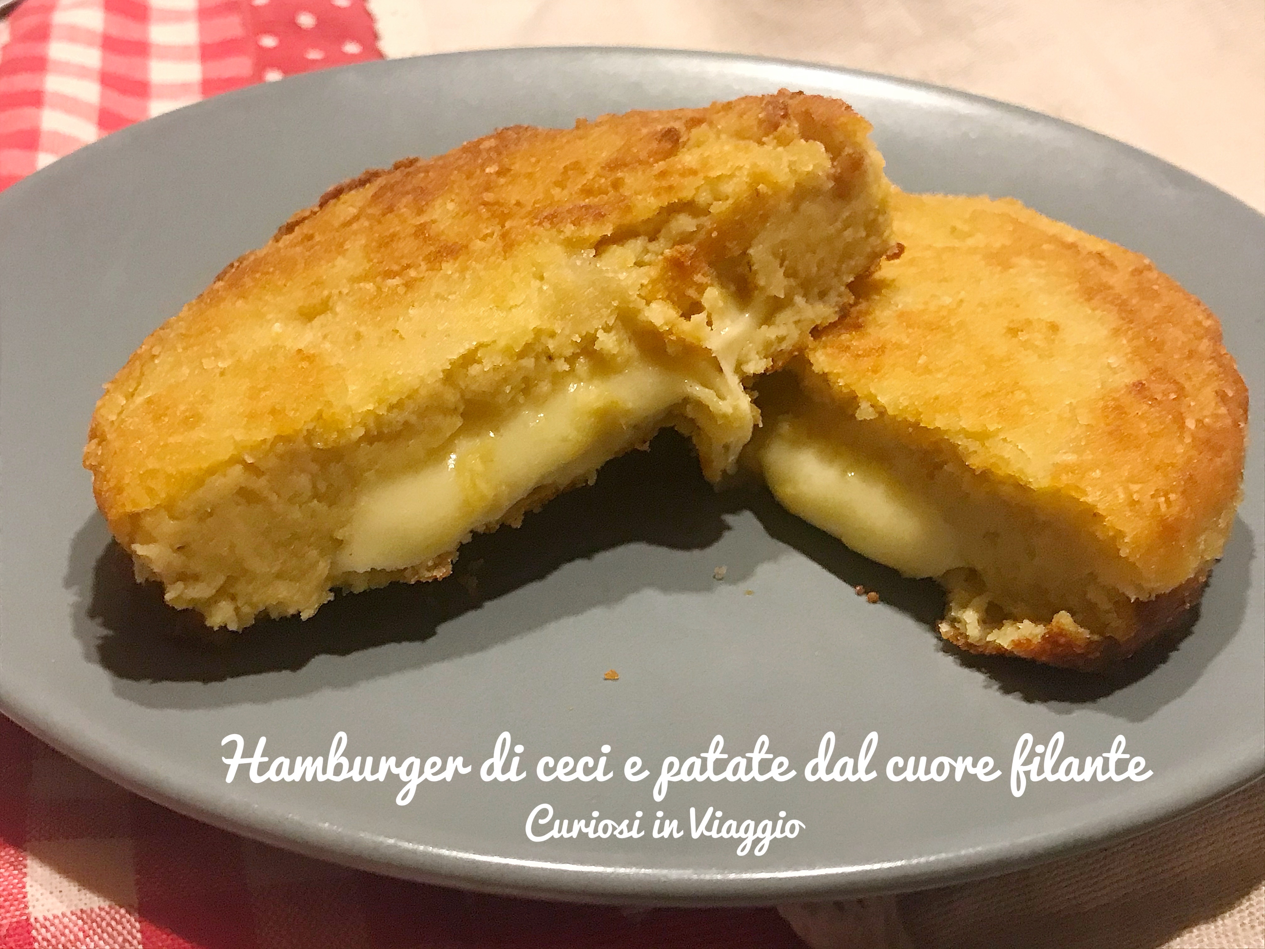 Hamburger di Ceci e Patate dal Cuore filante